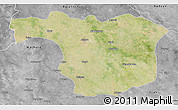 Satellite 3D Map of Aligarh, desaturated