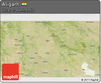 Satellite 3D Map of Aligarh