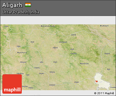 Satellite 3D Map of Aligarh