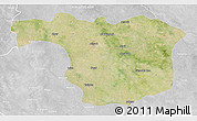 Satellite 3D Map of Aligarh, lighten, desaturated