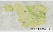 Satellite 3D Map of Aligarh, lighten, semi-desaturated
