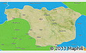 Satellite 3D Map of Aligarh, political outside