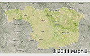 Satellite 3D Map of Aligarh, semi-desaturated