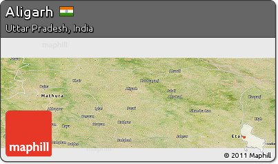 Satellite Panoramic Map of Aligarh