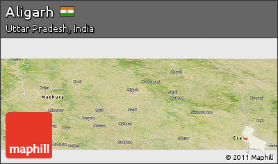 Satellite Panoramic Map of Aligarh
