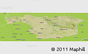 Satellite Panoramic Map of Aligarh, physical outside