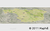 Satellite Panoramic Map of Aligarh, semi-desaturated