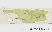 Satellite Panoramic Map of Aligarh, shaded relief outside