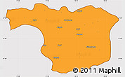 Political Simple Map of Aligarh, cropped outside