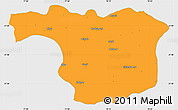 Political Simple Map of Aligarh, single color outside
