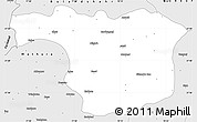 Silver Style Simple Map of Aligarh