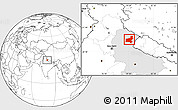Blank Location Map of Almora, highlighted parent region