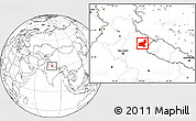 Blank Location Map of Almora