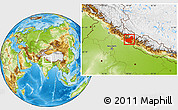 Physical Location Map of Almora
