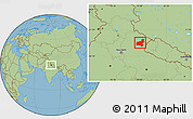 Savanna Style Location Map of Almora