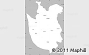 Gray Simple Map of Azamgarh