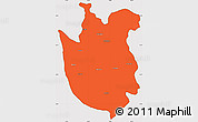 Political Simple Map of Azamgarh, cropped outside