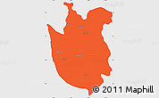 Political Simple Map of Azamgarh, single color outside