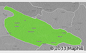 Political 3D Map of Ballia, desaturated