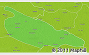 Political 3D Map of Ballia, physical outside