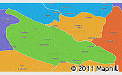 Political 3D Map of Ballia
