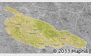 Satellite 3D Map of Ballia, desaturated
