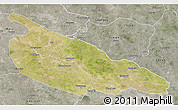 Satellite 3D Map of Ballia, semi-desaturated