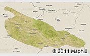 Satellite 3D Map of Ballia, shaded relief outside