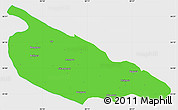 Political Simple Map of Ballia, single color outside