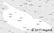 Silver Style Simple Map of Ballia