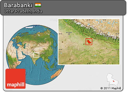 Satellite Location Map of Barabanki