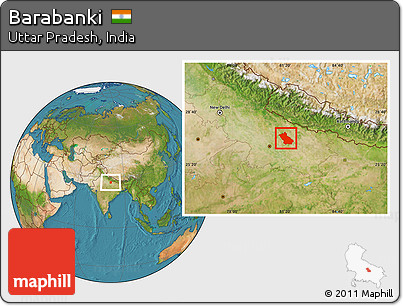 Satellite Location Map of Barabanki