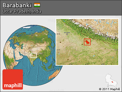 Satellite Location Map of Barabanki