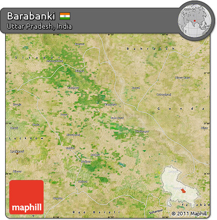 Satellite Map of Barabanki