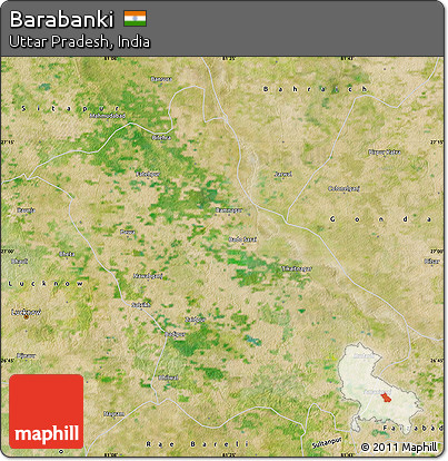 Satellite Map of Barabanki