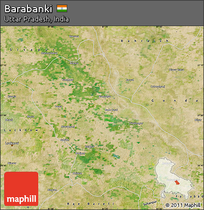 Satellite Map of Barabanki
