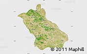 Satellite Map of Barabanki, single color outside