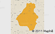 Political Map of Bareilly, shaded relief outside