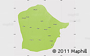 Physical Map of Bijnor, cropped outside