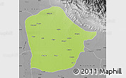 Physical Map of Bijnor, desaturated