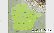 Physical Map of Bijnor, semi-desaturated