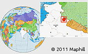 Political Location Map of Chamoli, highlighted country