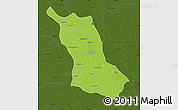 Physical Map of Farrukhabad, darken