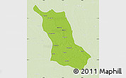 Physical Map of Farrukhabad, lighten