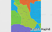 Physical Map of Farrukhabad, political outside
