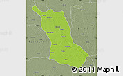 Physical Map of Farrukhabad, semi-desaturated