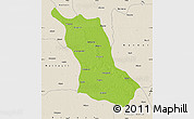 Physical Map of Farrukhabad, shaded relief outside