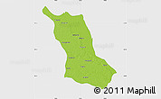 Physical Map of Farrukhabad, single color outside