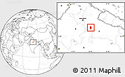 Blank Location Map of Firozabad
