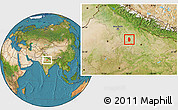 Satellite Location Map of Firozabad